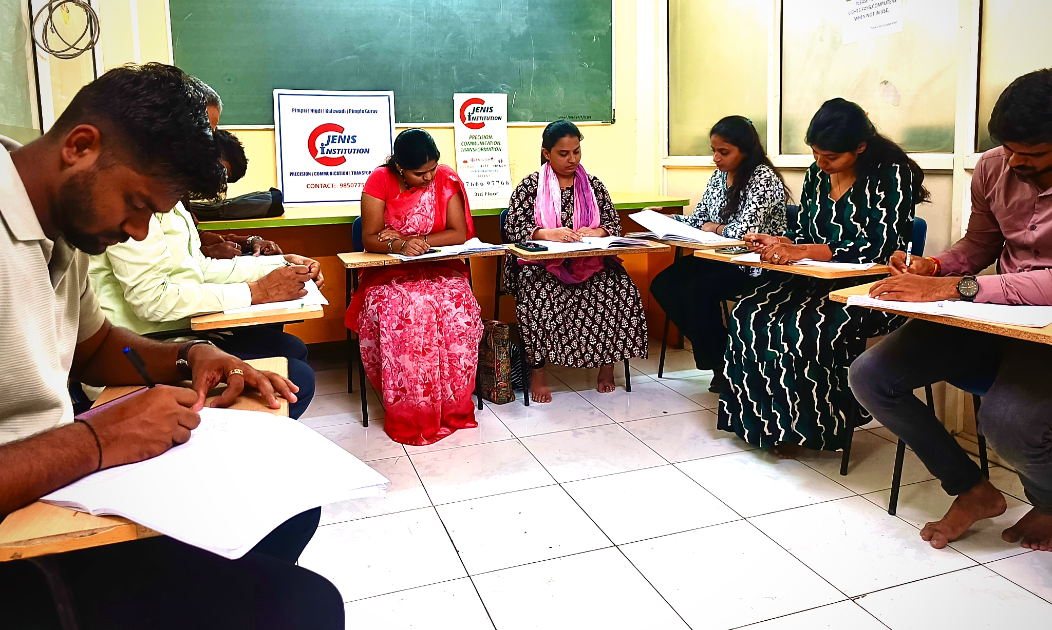 Students in class